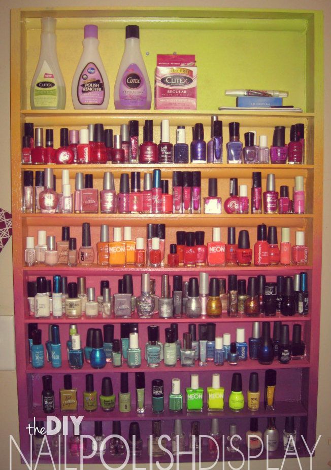 the DIY NAIL POLISH DISPLAY